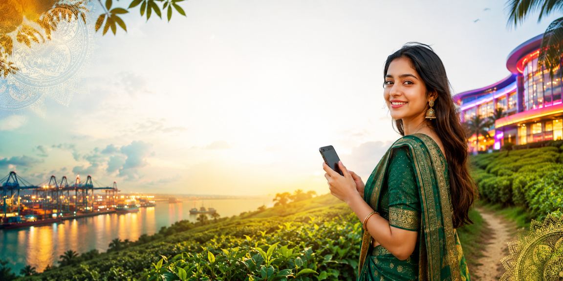 নারায়ণগঞ্জে চা বাগানে বসে মোবাইলে ক্যাসিনো অ্যাপ ব্যবহার করছেন একজন ব্যবহারকারী